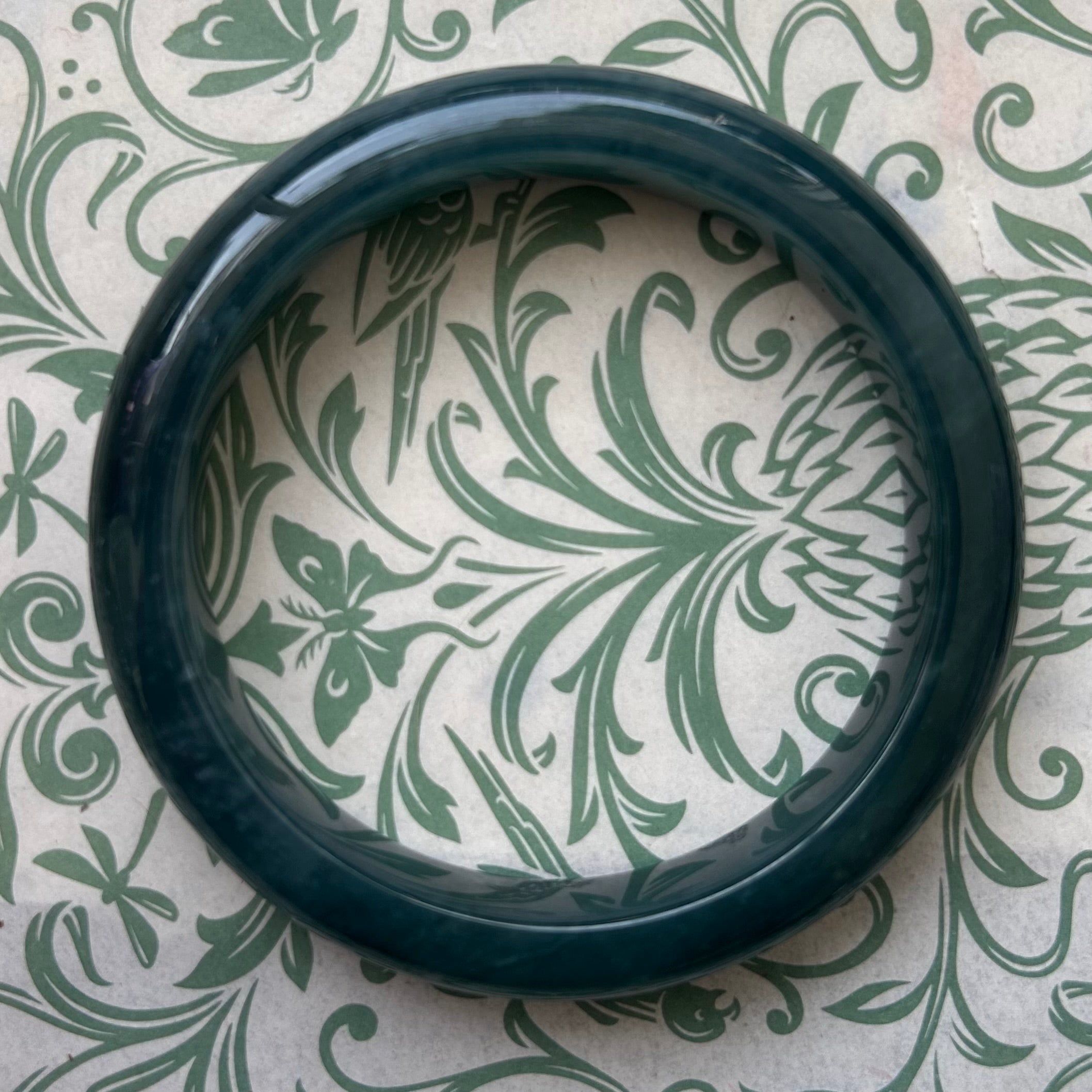 Green Blue Guatemalan Jade Bangle 67.5mm