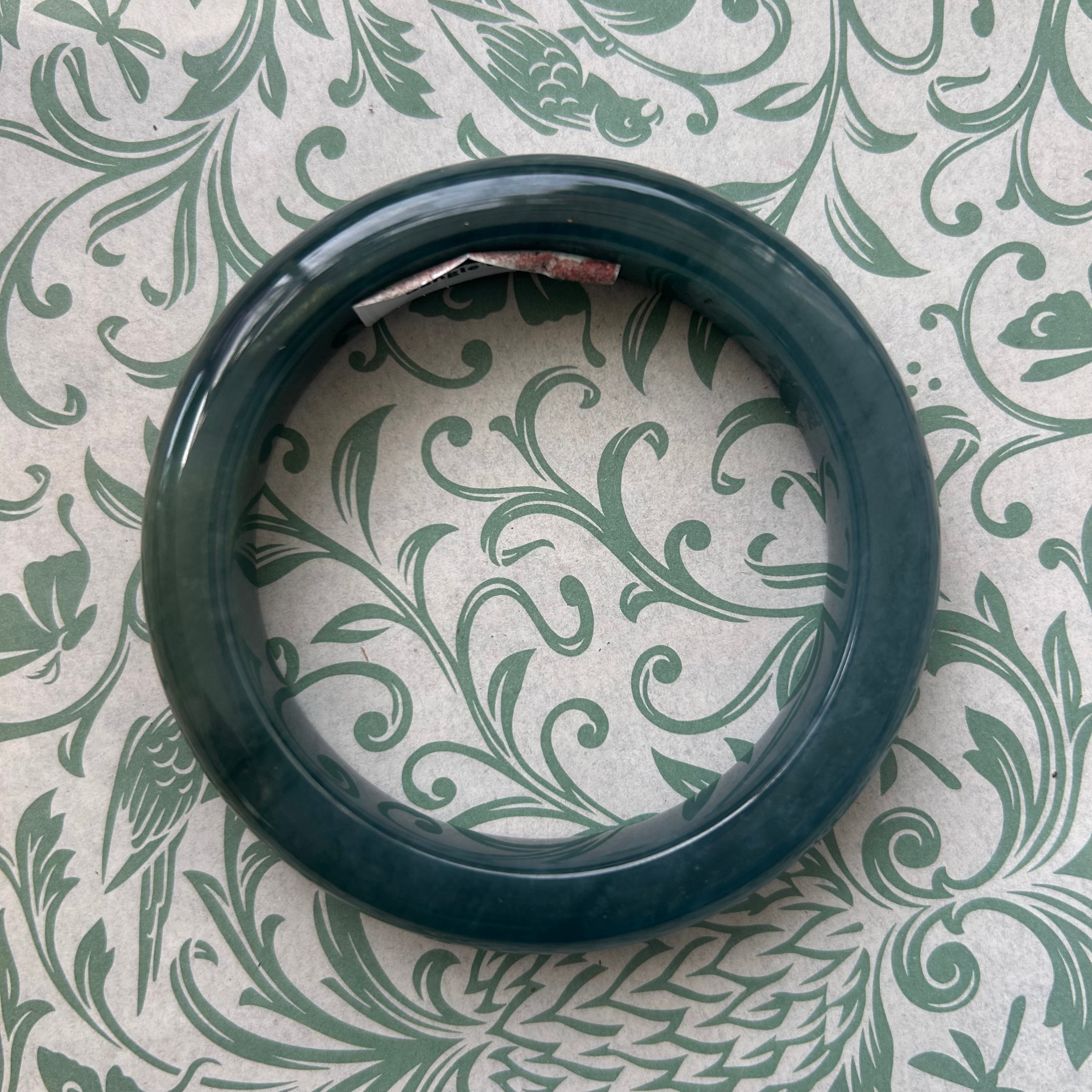 Green Blue Guatemalan Jade Bangle 62.5 mm