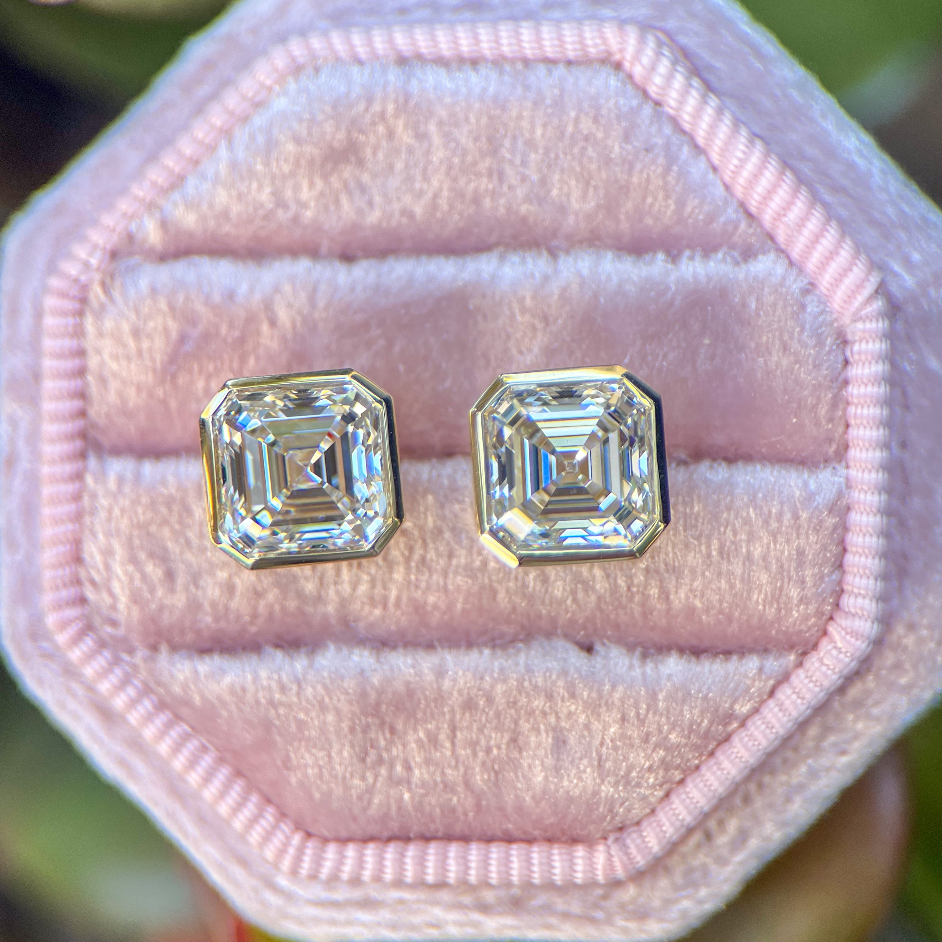 Lab Grown Diamond Asscher Cut Studs
