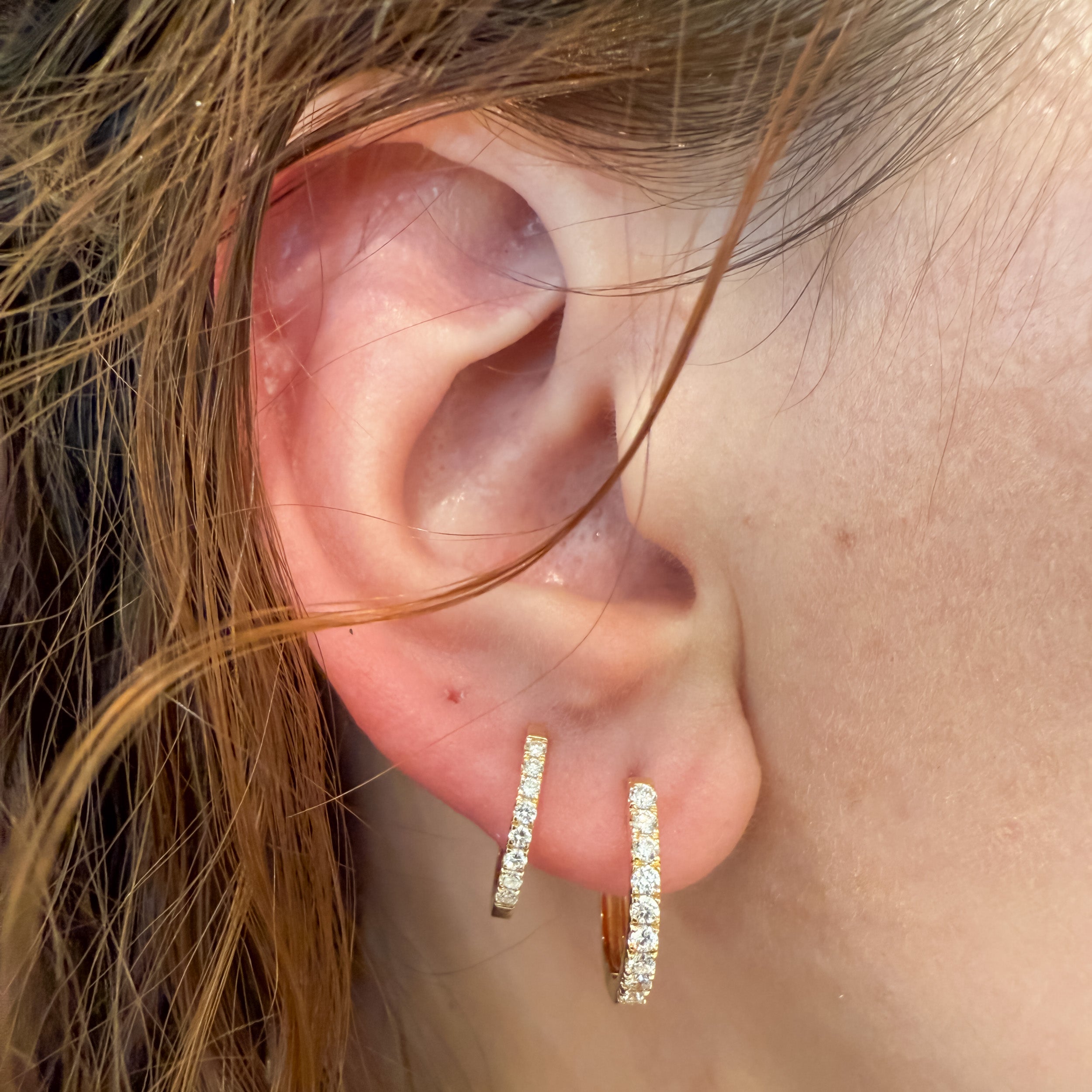 M & Co. Lab Grown Diamond Huggie Hoops