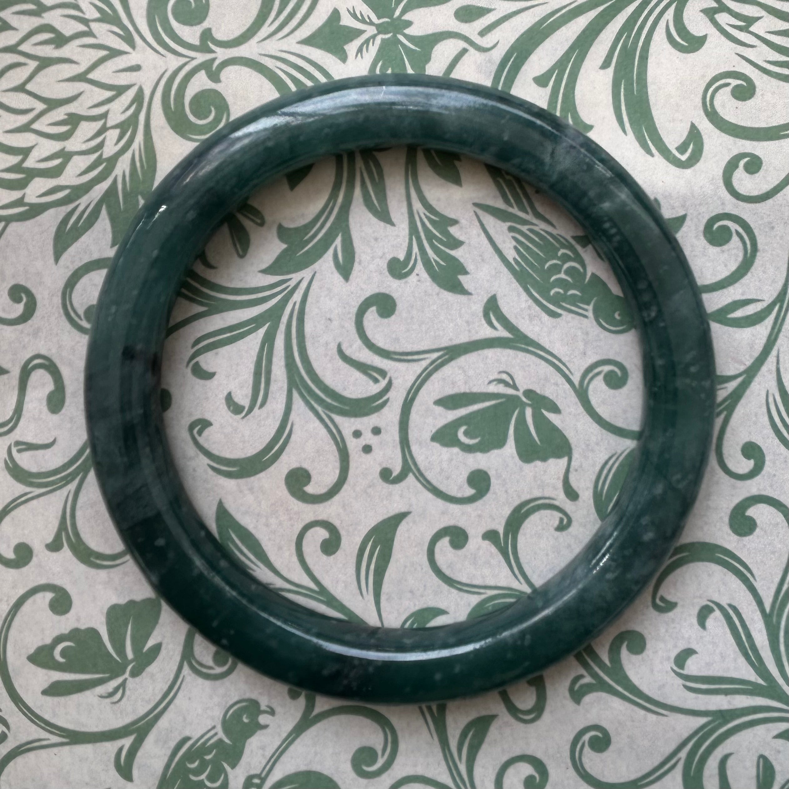 Green Blue Guatemalan Jade Bangle 67.5 mm