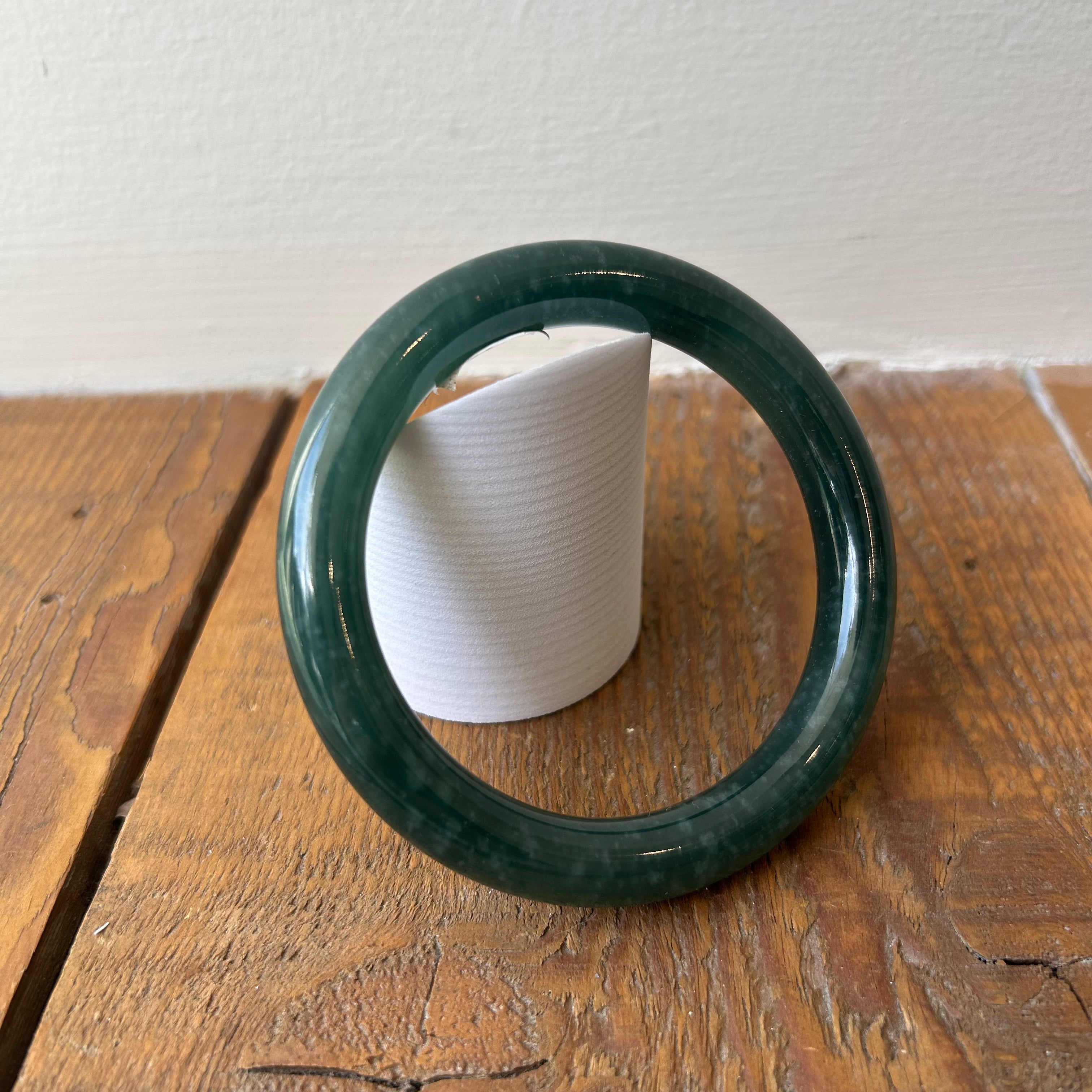 Green Blue Guatemalan Jade Bangle 65.5mm