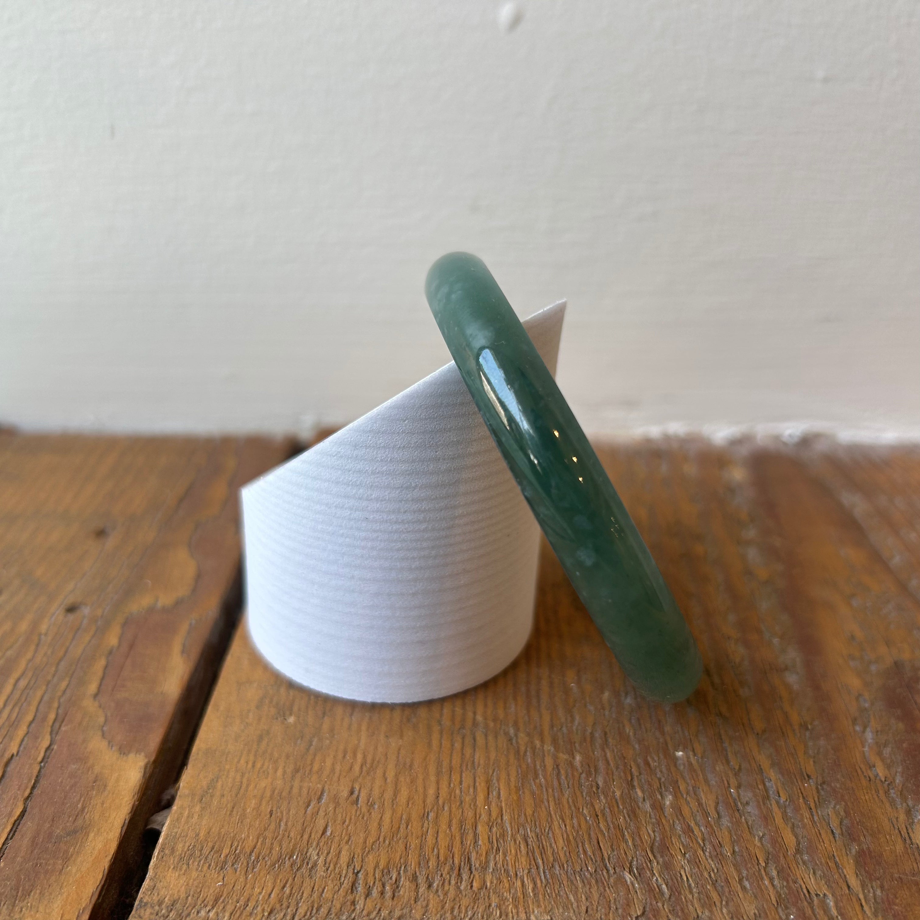 ICY Green Blue Guatemalan Honey Jade Bangle 65mm