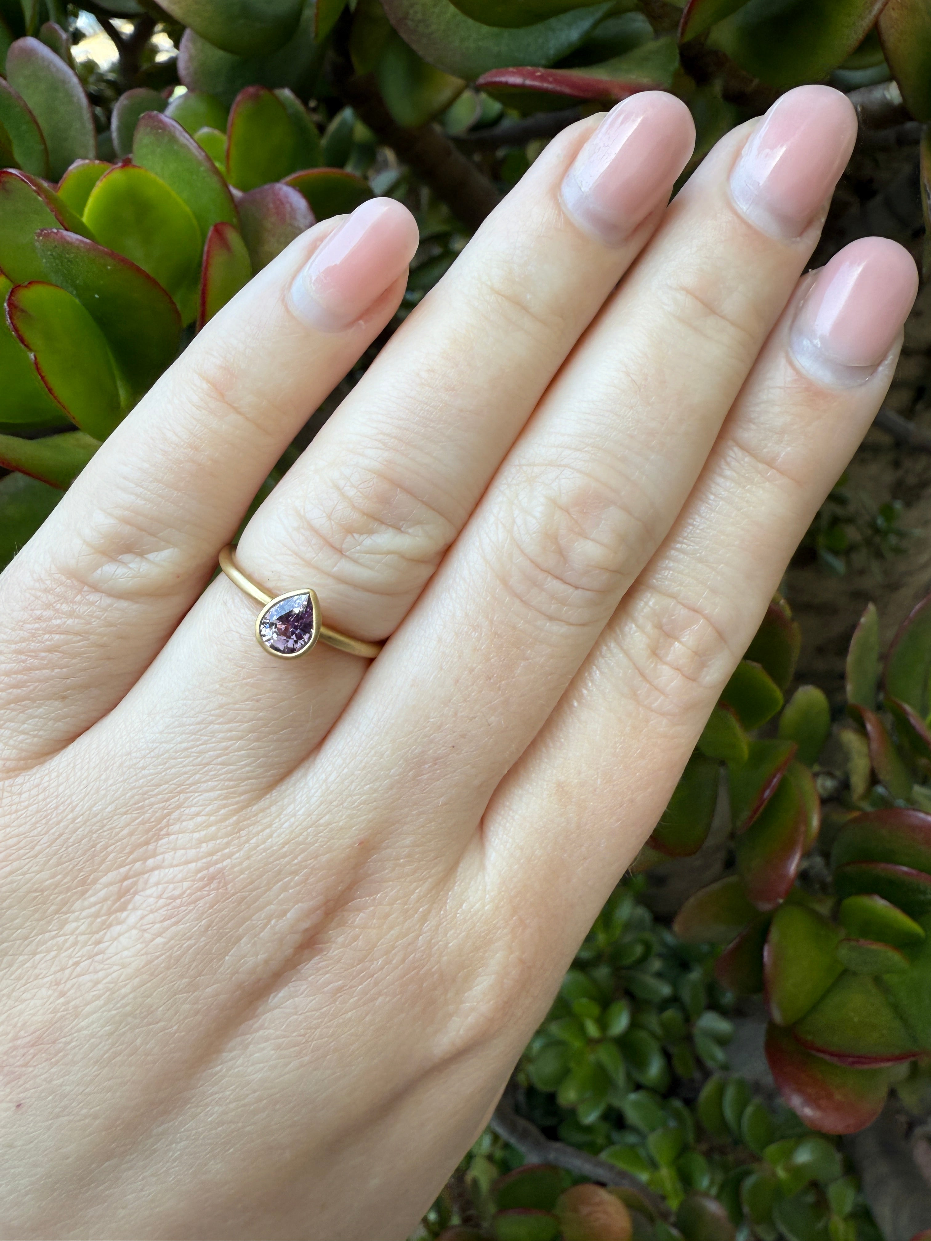 Purple Sapphire Yumdrop Ring