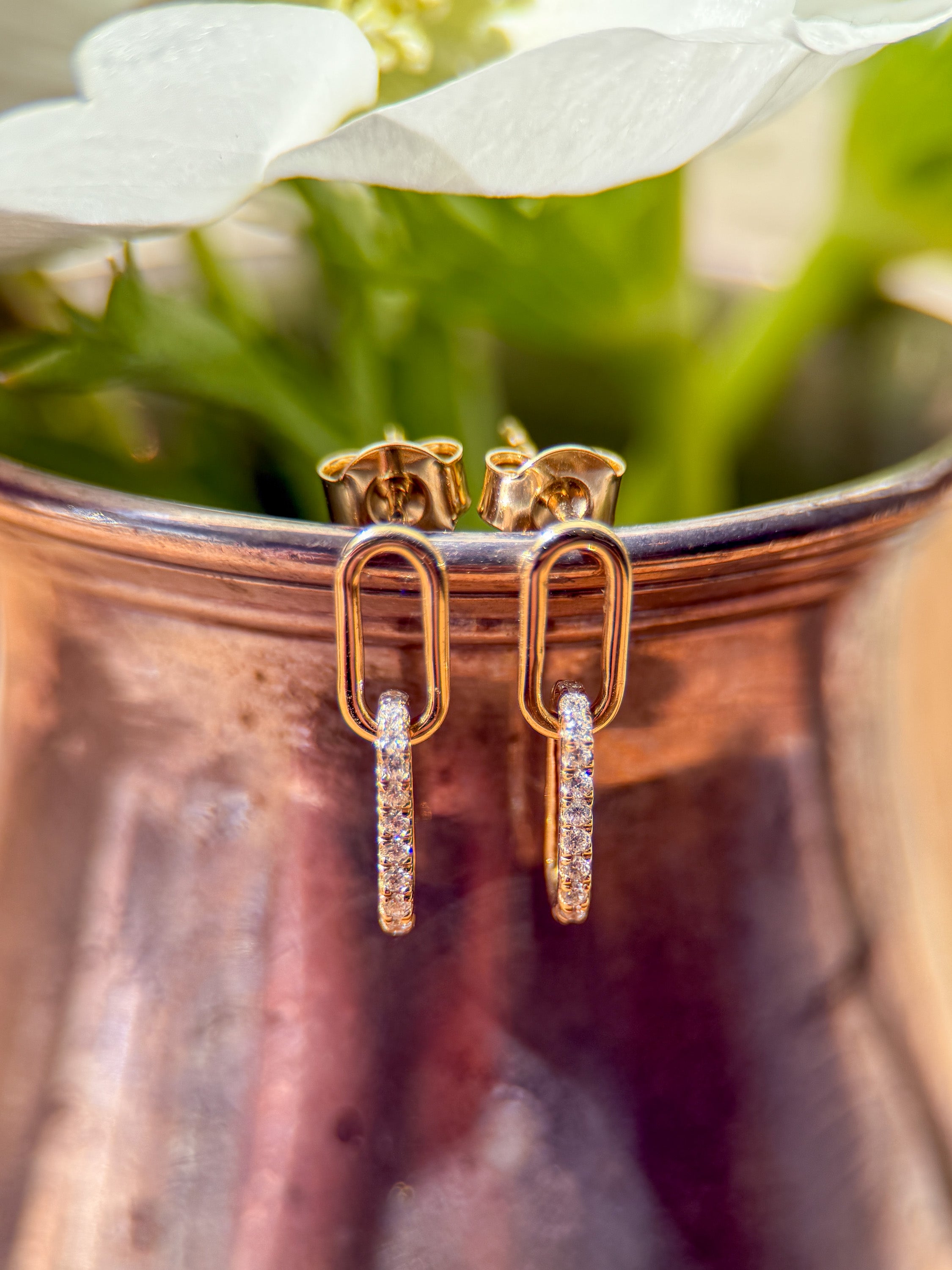 M & Co. Lab Grown Diamond Paper Clip Earrings