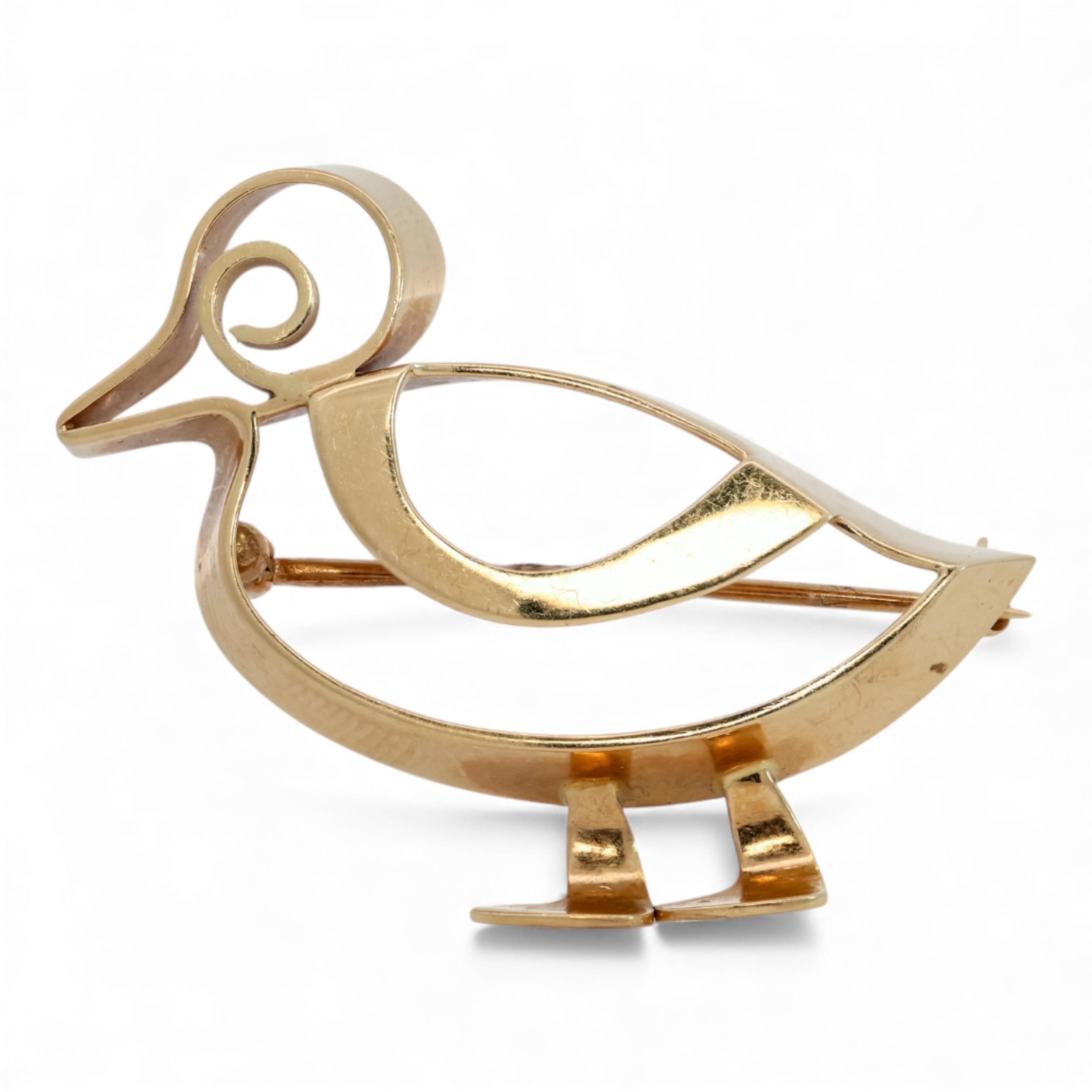 Tiffany & Co. Retro Duck Brooch