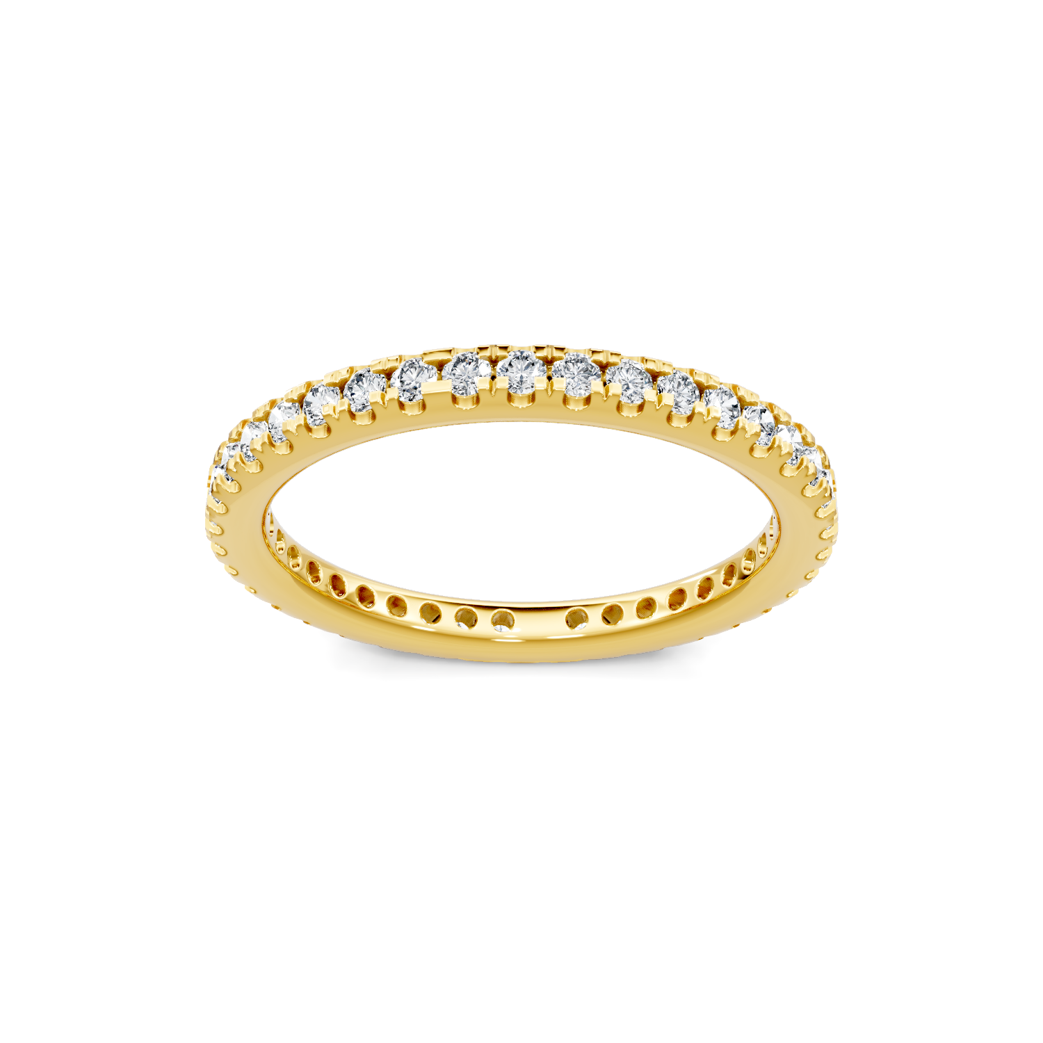 M & Co. Yellow Gold Pavé Lab Diamond Full Eternity Band